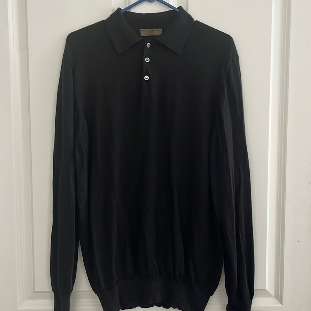 Vintage LUCIANO BARBERA Men's Three Buttons polo Shirt